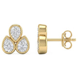 <span style="color:purple">SPECIAL!</span> .33ct G SI 14kt Yellow Gold Diamond Bezel Set Stud Earrings