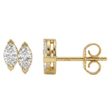 <span style="color:purple">SPECIAL!</span> .42ct G SI 14kt Yellow Gold Diamond Ear Crawler Stud Earrings