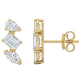 <span style="color:purple">SPECIAL!</span> .69ct G SI 14kt Yellow Gold Diamond Ear Crawler Stud Earrings