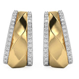 <span style="color:purple">SPECIAL!</span> .14ct G SI 14kt Yellow Gold Diamond J Hoop Earrings