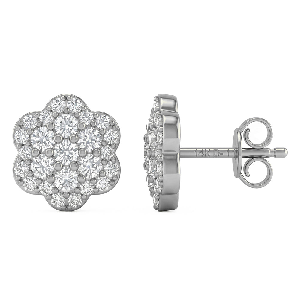 <span style="color:purple">SPECIAL!</span> .36ct G SI 14kt White Gold Diamond Stud Earrings