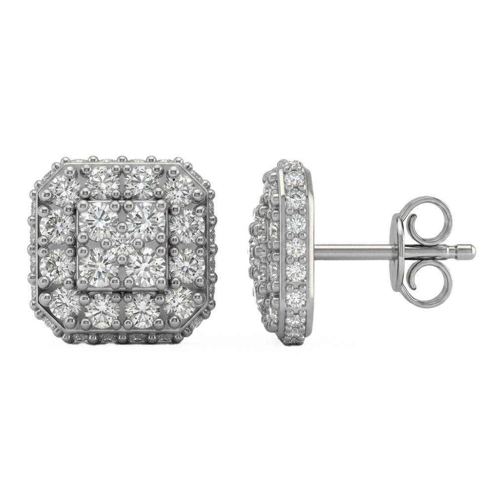 <span style="color:purple">SPECIAL!</span> .96ct G SI 14kt White Gold Diamond Stud Earrings