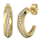 <span style="color:purple">SPECIAL!</span> .24ct G SI 14kt Yellow Gold Diamond J Hoop Earrings