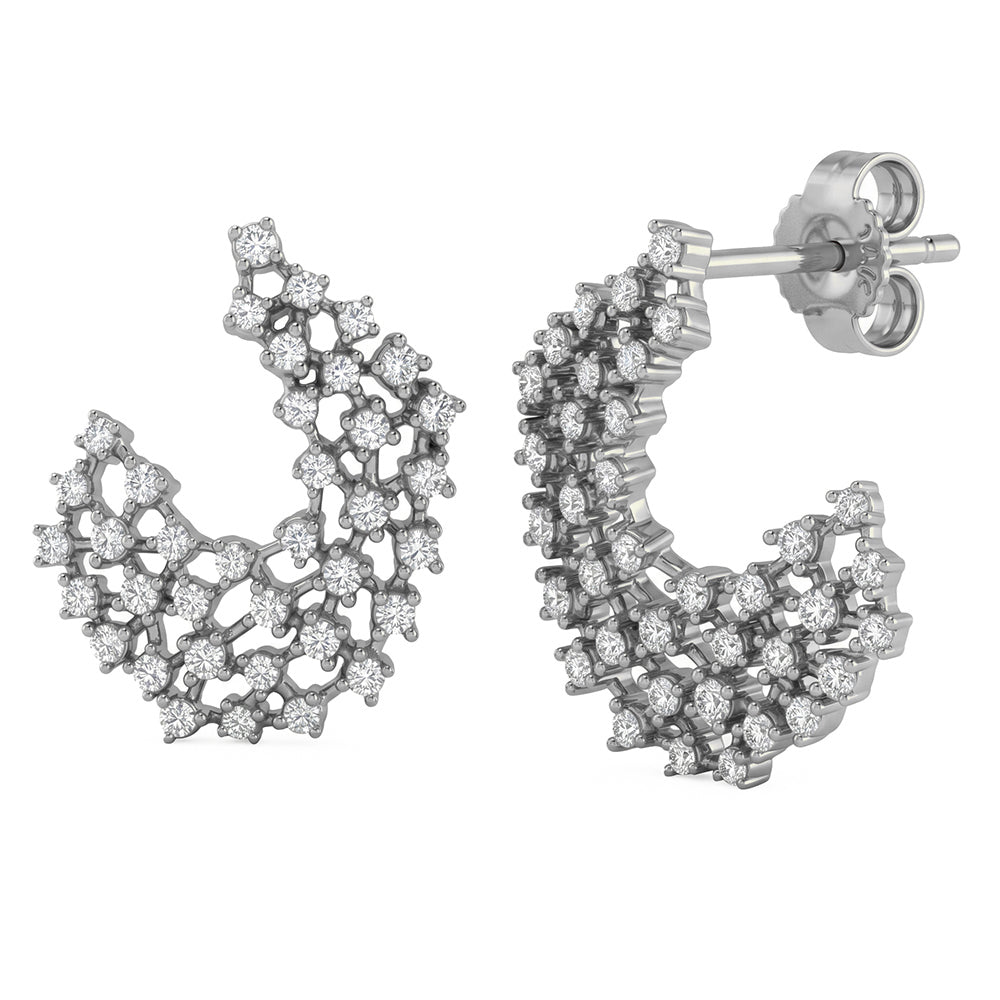 <span style="color:purple">SPECIAL!</span> .70ct G SI 14kt White Gold Diamond Stud Earrings