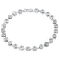 <span style="color:purple">SPECIAL!</span>2.00ct G SI 14KT White Gold Diamond Flower Bracelet 7" Long