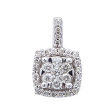.24ct  14kt White gold Princess Diamond Solitaire Pendant