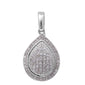 <span>DIAMOND CLOSEOUT! </span> .13ct F SI  14kt White Gold Diamond Pear Shaped Drop Pendant No Chain