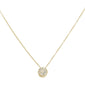 .08ct 14kt Yellow Gold Round Diamond Drop Pendant 18" Necklace