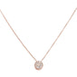 <span>DIAMOND  CLOSEOUT! </span>.08ct 14kt Rose Gold Round Diamond Drop Pendant 18" Necklace