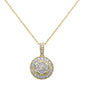 <span>DIAMOND CLOSEOUT! </span> 1.02ct 14k Yellow Gold Diamond Round Pendant Necklace 18" Long