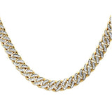 7mm 3.32ct G SI 14k Yellow Gold Diamond Round Cuban Necklace 20"