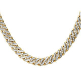 4mm 2.13ct G SI1 14k Yellow Gold Diamond Round Cuban Necklace 22"