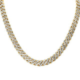 <span style="color:purple">SPECIAL!</span> 4mm 1.49ct G SI 14k Yellow Gold Diamond Round Cuban Necklace 18"