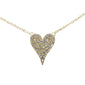<span style="color:purple">SPECIAL!</span> .33ct G SI 14K Yellow Gold Diamond Heart Drop Trendy Pendant Necklace 16+2" Ext