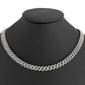 <span style="color:purple">SPECIAL!</span> 9MM 10.04ct 14KT White Gold Diamond Square Cuban Necklace 22"