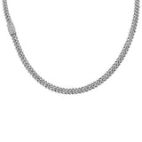 <span style="color:purple">SPECIAL!</span>  7mm 11.09ct G SI 14K White Gold Diamond Square Cuban Necklace 22"