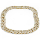9MM 10.13ct G SI 14K Yellow Gold Baguette & Round Diamond Cuban Necklace 22" Long