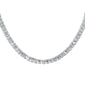 <span style="color:purple">SPECIAL!</span> 5.12ct G SI 14K White Gold Round & Baguette Diamond Tennis Necklace 18" Long