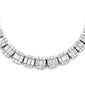 <span style="color:purple">SPECIAL!</span>5.92ct G SI 14K White Gold Round & Baguette Diamond Tennis Necklace 22" Long