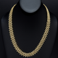 <span>DIAMOND  CLOSEOUT! </span>18mm 32.85ct G SI 14K Yellow Gold Spiked Round Diamond Cuban Necklace 22"