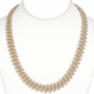 <span>DIAMOND  CLOSEOUT! </span>18mm 32.85ct G SI 14K Yellow Gold Spiked Round Diamond Cuban Necklace 22"