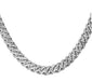 <span style="color:purple">SPECIAL!</span> 7MM 3.06ct G SI 14k White Gold Round Diamond Cuban Necklace 18"