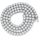 <span style="color:purple">SPECIAL!</span> 29.46ct G SI 14K White Gold Diamond Tennis Necklace 22"