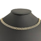 <span style="color:purple">SPECIAL!</span>7MM 4.32ct G SI 14K Yellow Gold Diamond Square Cuban Necklace 18"