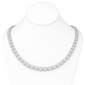 <span>DIAMOND CLOSEOUT! </span> 7mm 23.98ct G SI 14KT White Gold Round Flower Diamond Necklace 22"