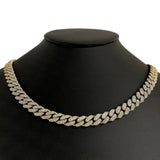 9MM 6.93ct G SI 10K Yellow Gold Diamond Round Cuban Necklace 22"