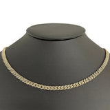 <span style="color:purple">SPECIAL!</span> 4mm 1.61ct G SI 14k Yellow Gold Diamond Round Cuban Necklace 16"