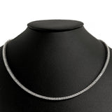 10.85ct G SI 14K White Gold Diamond Tennis Necklace 16"