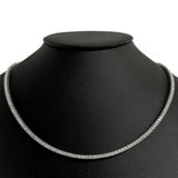 <span style="color:purple">¡ESPECIAL!</span> Collar tenis de diamantes de oro blanco de 14K con 4,83 ct G SI y 18"