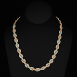 <span>DIAMOND  CLOSEOUT! </span> 15.95ct G SI 14K Two Tone Iced Out Diamond Round & Baguette Necklace 22"