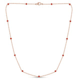 .55ct G SI 14K Rose Gold Natural Ruby Gemstone by the yard Pendant Necklace