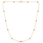 <span style="color:purple">SPECIAL!</span> .66ct G SI 14K Yellow Gold Ruby Gemstone Necklace 16" + 2" Ext