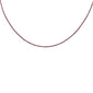 <span style="color:purple">SPECIAL!</span> 4.05ct 14K Rose Gold Ruby Gemstones Tennis Necklace 14"+2" Long Adjustable