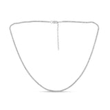 <span style="color:purple">SPECIAL!</span> 3.06ct G SI 14K White Gold Adjustable Tennis Necklace 14"+2" Long