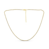 <span style="color:purple">SPECIAL!</span> 3.12ct G SI 14K Yellow Gold Adjustable Tennis Necklace 14"+2" Long