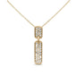 .23ct G SI 14K Yellow Gold Diamond Drop Pendant Necklace 18" Long