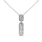 .22ct G SI 14K White Gold Diamond Drop Pendant Necklace 18" Long