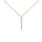 .21ct G SI 14K Yellow Gold Diamond Drop Pendant Necklace 18" Long