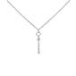 .21ct G SI 14K White Gold Diamond Drop Pendant Necklace 18" Long
