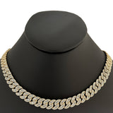 9MM 10.13ct G SI 14K Yellow Gold Baguette & Round Diamond Cuban Necklace 22" Long