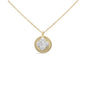 <span style="color:purple">SPECIAL!</span> .29ct G SI 14K Yellow Gold Diamond Round Shaped with Flower Pendant Necklace 18" Long
