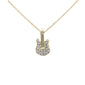 .16ct G SI 14K Yellow Gold Diamond Guitar Style Pendant Necklace 18" Long