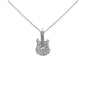 .15ct G SI 14K White Gold Diamond Guitar Style Pendant Necklace 18" Long