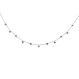<span>DIAMOND CLOSEOUT! </span> .36ct 14K White Gold Ruby Gemstones Pendant Necklace 18+2"Ext Chain