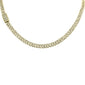 <span style="color:purple">SPECIAL!</span>7MM 7.54ct G SI 14K Yellow Gold Round & Baguette Diamond Cuban Necklace 22" Long