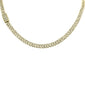 <span style="color:purple">SPECIAL!</span> 7MM 7.39ct G SI 14K Yellow Gold Round & Baguette Diamond Cuban Necklace 20" Long